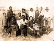 Yamato Colony Families gather the Miyahara farm in 1916 - Livingston