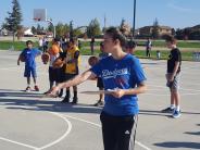Youth Basketball players at skills assessments