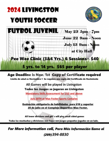 2024 YOUTH SOCCER FLYER