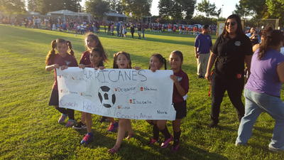 Youth Soccer Opening Ceremonies Kids Marching in